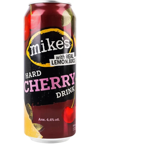 Пиво Mike's пастеризоване Hard Drink Cherry 4.4% 0.5 л (4820034926840)