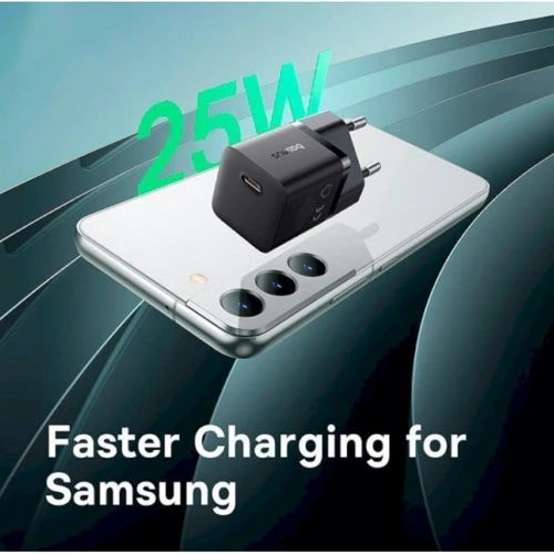 Зарядное устройство Baseus Wall Charger Mini USB-C GaN5 25W Black with USB-C Cable (P10110909113-01): Особенности USB-C, Power Delivery (PD)