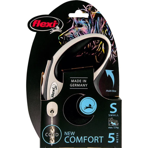 Поводок-рулетка Flexi New Comfort S до 12 кг 5 м черный (4000498042847): Тип шнура Трос