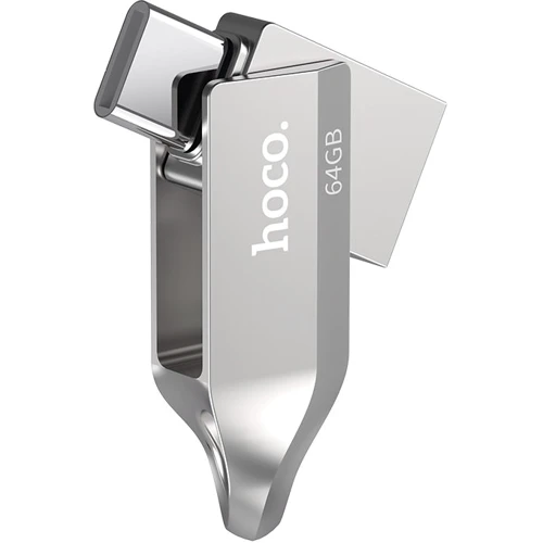 USB-флешка Hoco 64GB UD8 Dual USB/Type-C Silver: Объем памяти 64 GB