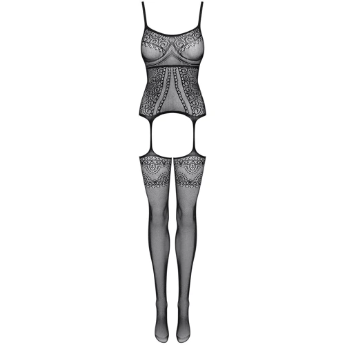 Комбинезон-сетка Obsessive F225 (Черный, S/M/L)