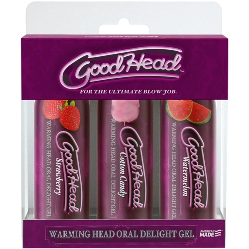 Разогревающие гели для орального секса Doc Johnson GoodHead – Warming Head (3 вкуса)