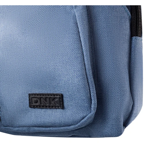 Мужская сумка-слинг DNK Leather синяя (DNK-JOKER№3-BAG-4): Застежка Молния