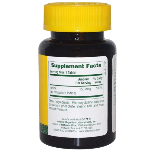 Natures Plus Potassium Iodide 150 mcg 100 tabs Йодистый калий: Тип Йод