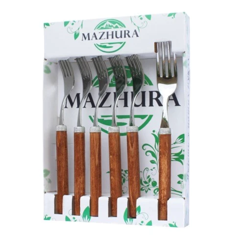 Набор вилок столовых Mazhura Wood 6 шт Walnut MZ-505658