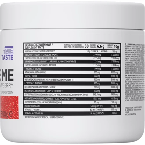 Передтренувальний комплекс OstroVit Pump Extreme 300 g/30 servings/strawberry: Тип Комплекс до тренировки