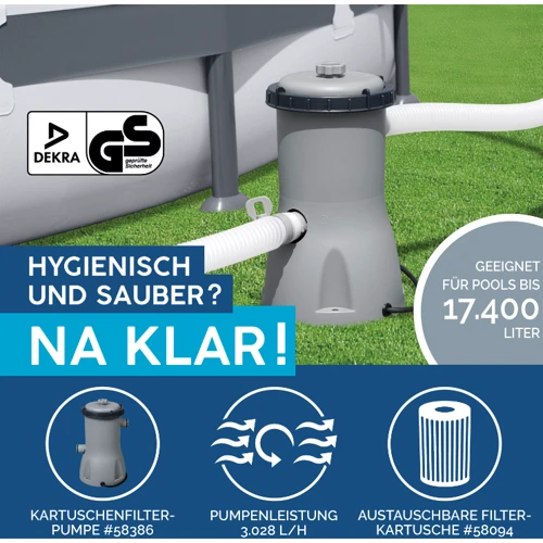 Бассейн Bestway каркасный круглый 427-122 см (5619D) (фильтр-насос, лестница, крышка) фото 4