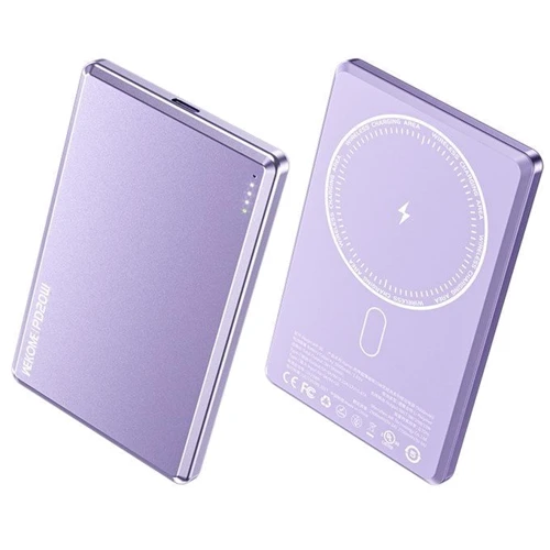 Зовнішній акумулятор WK Wekome Power Bank 5000mAh Ultra-Thin Magnetic Wireless 15W Purple (WP-30)