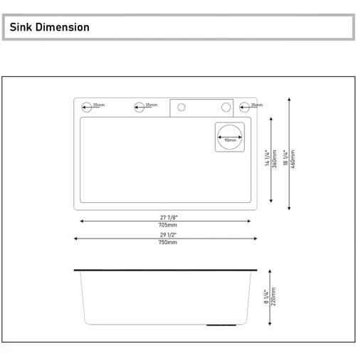 Кухонная мойка Lefton Single Bowl Workstation Kitchen Sink Set with Waterfall Faucet-KS2203: Отверстие под смеситель Есть