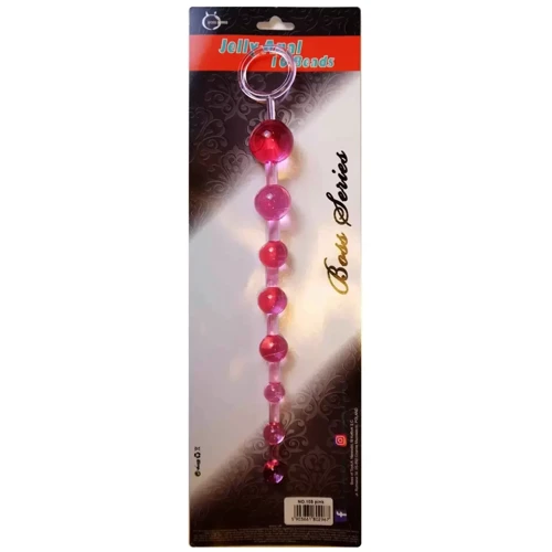 Анальные бусы BOSS - Jelly Anal 10 Beads Pink, BS6700084