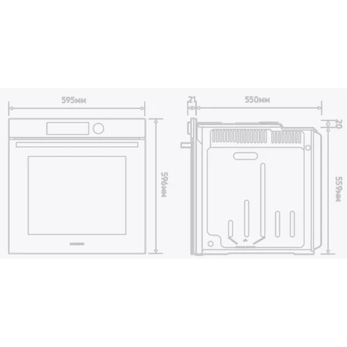 Духовой шкаф электрический Samsung NV7B6685AAN/WT: Класс энергопотребления A+
