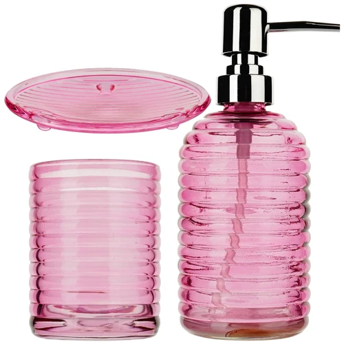 Набор аксессуаров для ванной комнаты S&T 3 пр. (888-158): Тип Стакан, Мыльница, Дозатор для мыла