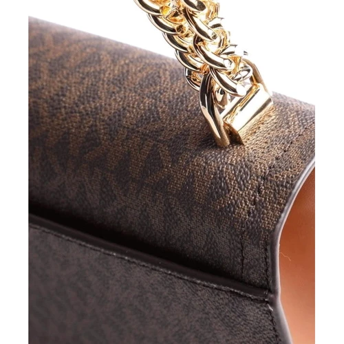 Жіноча сумка крос боді Michael Kors HEATHER LG SHLDR темно-коричнева (30S2G7HL3B252): Застібка Магнітна