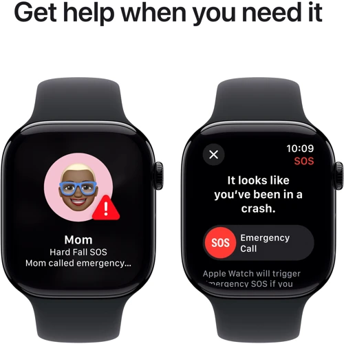 Apple Watch Series 10 46mm GPS + Cellular Jet Black Aluminium Case with Black Sport Band - M/L (MWY43)
