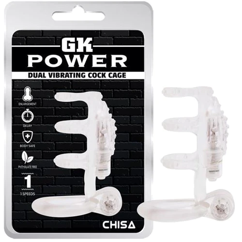 Насадка на пенис с вибрацией CHISA GK Power Dual Vibrating Cock Cage