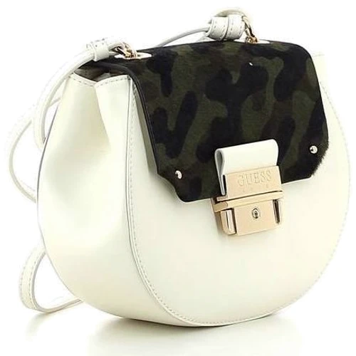 Женская сумка кросс боди Guess Maelle черно-белая (HWMAE1L7221-CAM): Пол Женский