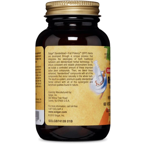 Solgar Rhodiola Root Extract 60 Vegetable Capsules: Стать унісекс