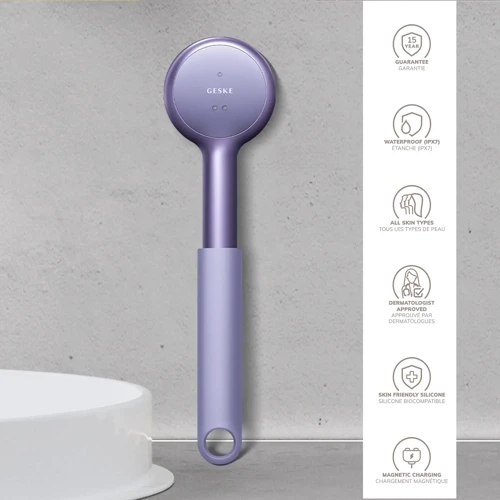 Ультразвукова щітка для тіла GESKE Sonic Full-Body Brush&Intensive Exfoliator 8в1 purple фото 3