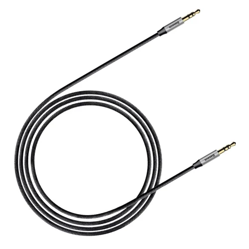Кабель Baseus Audio Cable AUX 3.5mm Jack M30 Yiven 1.5m Silver/Black (CAM30-CS1)
