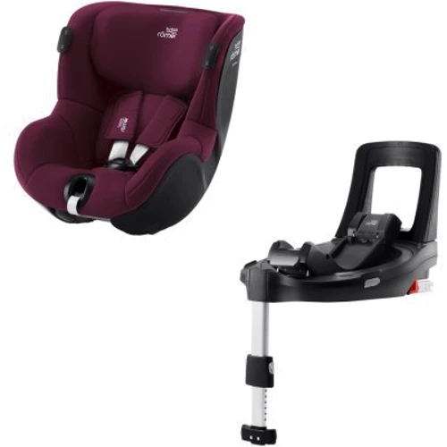 Автокрісло BRITAX-ROMER DUALFIX iSENSE Burgundy Red з платформою FLEX BASE фото 8