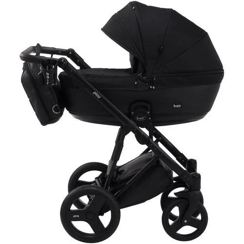 Коляска 2 в 1 Bair Play Plus Soft BPS-455 черный - черный (кожа) фото 9