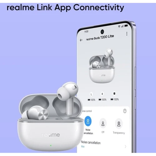 Наушники Realme Buds T200 Lite Storm Grey: Время работы, ч 7