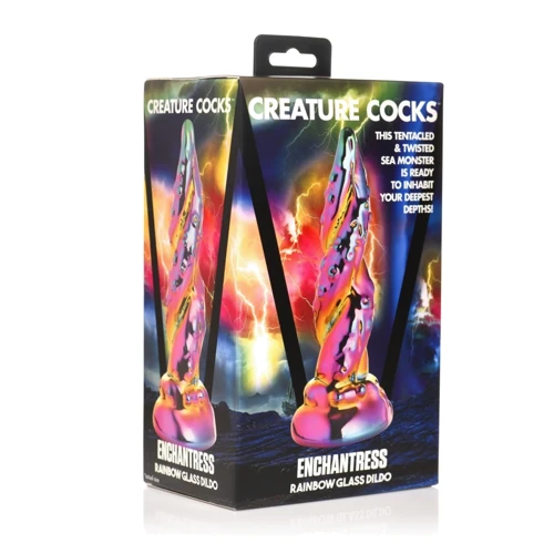 Фэнтезийный фаллоимитатор Creature Cocks Enchanting Rainbow Glass Dildo