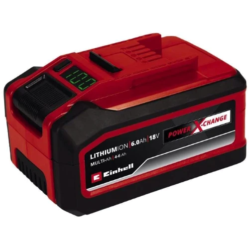 Акумулятор та зарядний пристрій для електроінструменту Einhell 18V 4-6 Ah PXC 6A Boostcharger (4512143): Ємність акумулятора, Аг 6