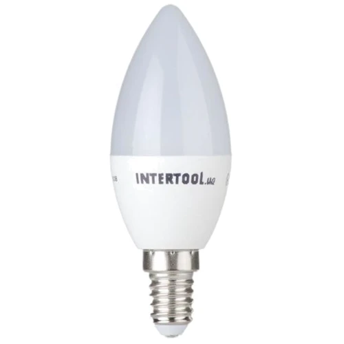 Светодиодная лампа INTERTOOL LL-0151 LED C37, E14, 3Вт, 150-300В, 4000K
