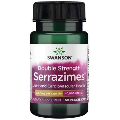 Swanson Serrazimes 40 000 units Ферменты 60 веганских капсул