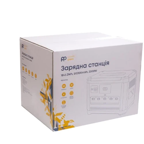 Зарядная станция PowerPlant P2000W 1843.2Wh 512000mAh 2000W (PB930746): Разъемы для подзарядки Зарядка от сети, Зарядка от солнечной панели