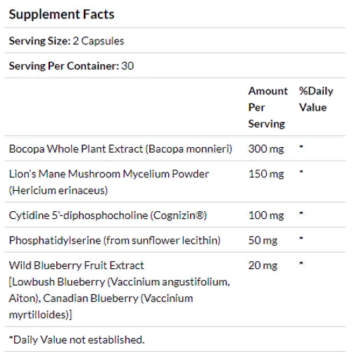 Bluebonnet Nutrition, Targeted Choice, BrainPower, 60 Vegetable Capsules (2054): Пол Унисекс