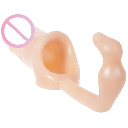Насадка с анальным стимулятором Adam S Penis Extension W Anal Leash, 15х5 см