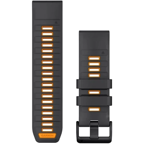 Ремінець Garmin QuickFit 26mm Watch Bands Graphite/Spark Orange Silicone (010-13393-05)