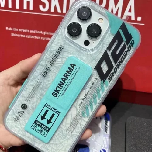 Чехол для iPhone SkinArma Ryoiki with Grips-Tand Clear/Turquoise for iPhone 13 Pro: Тип аксессуара чехол
