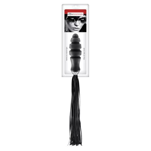 Флоггер с ручкой для проникновения Fetish Tentation Whip with Ogive Handle