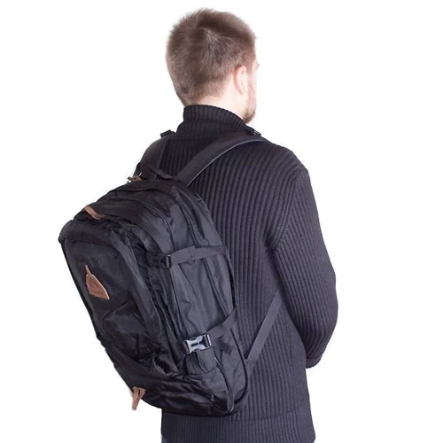 Чоловік рюкзак Onepolar чорний (W1771-black): Фактура Ткана, матова