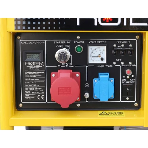 Дизельный генератор ROTEK GD4-3-6000-5EBZ (GEN237): Тип электростанции дизельный