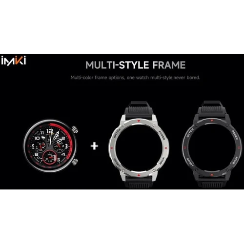 Смарт-часы iMiki D2 Silver Silicone Strap: Материал корпуса металл
