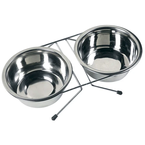 Миски Flamingo Duo Dinner для собак на підставці 750 мл 14 см (43543)