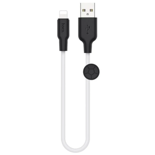 Кабель Hoco USB Cable to Lightning X21 2.4A 0.25m Black/White: Тип USB Cable - Lightning