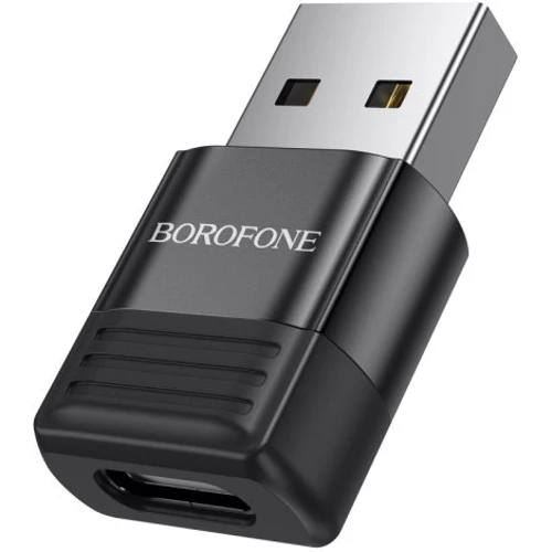 Адаптер Borofone Adapter BV18 USB2.0 to USB-C Black