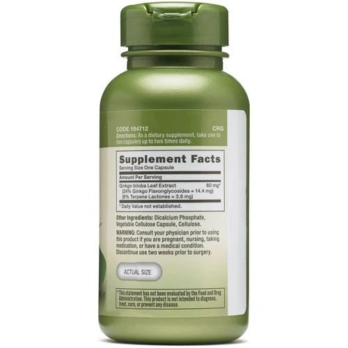 GNC Ginkgo Biloba 60 mg 200 caps: Пол Унисекс