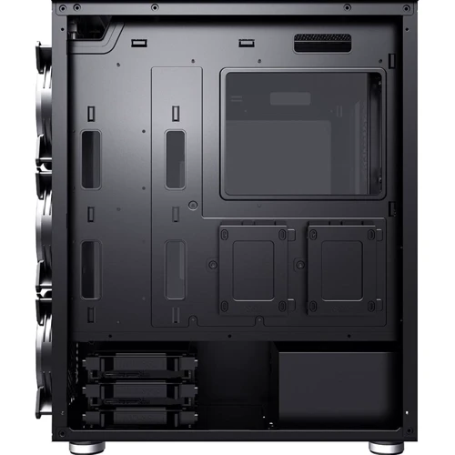 Корпус 1STPLAYER DX-4R1-PLUS-BK Color LED Black: Материал передней панели пластик и сталь