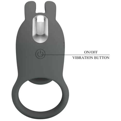 Насадка с вибрацией LYBAILE Pretty Love Master Ring Gray (BI-210326-1)