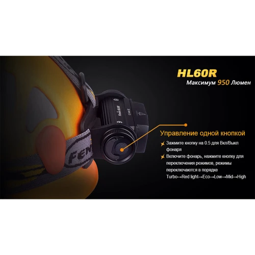 Фонарь туристический Fenix HL60R Cree XM-L2 U2 Neutral White LED фото 15