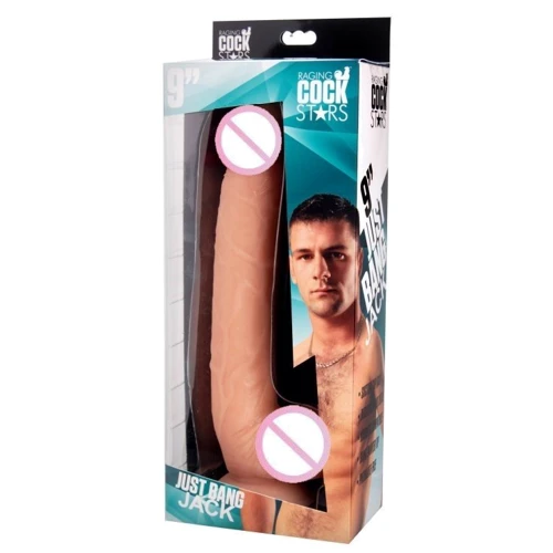 Длинный фаллоимитатор Raging Cockstars Just Bang Jack 8.5 Inch Realistic Dildo, 20,3х4,5 см