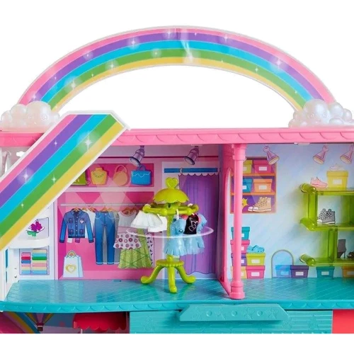 Игровой набор Polly Pocket Sweet Adventures Rainbow Радужный торговый центр (HHX78) фото 2