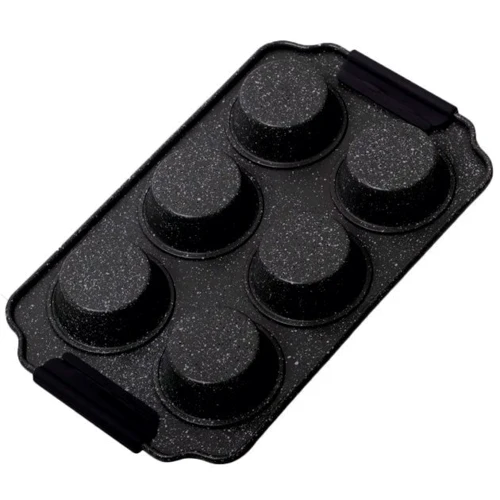 Форма Kamille для выпечки кексов 30х18х3см (KM-6038-BK): Материал Сталь