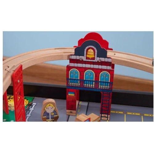 Залізниця KidKraft Super Highway Train Set and Table (17986) фото 6